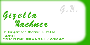 gizella machner business card